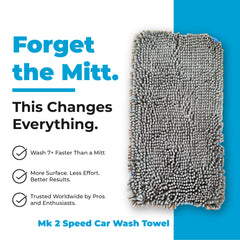 Mach 2 Speed Car Wash Towel – 7x the Size of a Mitt (60 x 30 cm / 2 x 1 ft)